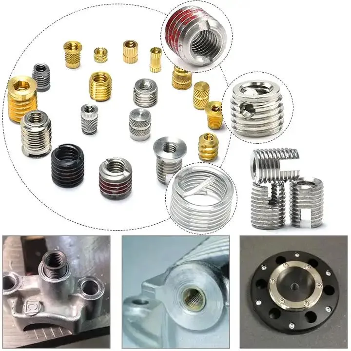 Stainless Steel Carbon Steel Hex Drive Stainless Steel Brass Threaded Self Tapping Insert Nuts for Hard Woods