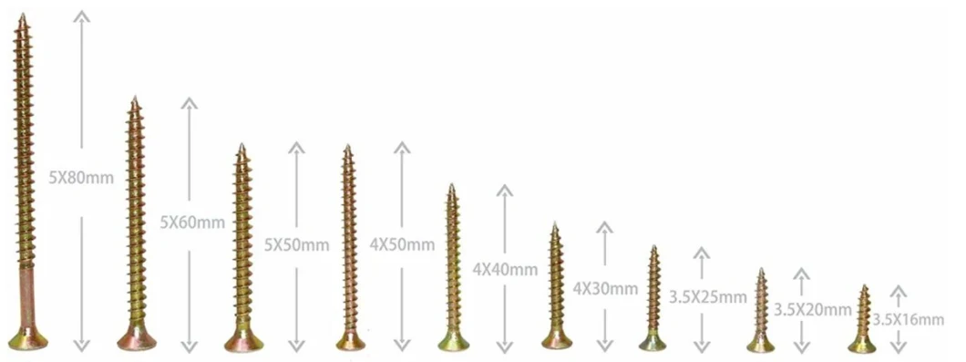 Half Thread Self Tapping Wood Chipboard Screw Made in China Fastener High Quality