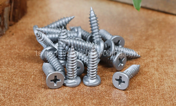 TGR/Tsingri Carbon Steel Coated Four Claws Flat Head Self-Tapping Screws with Cutting Thread