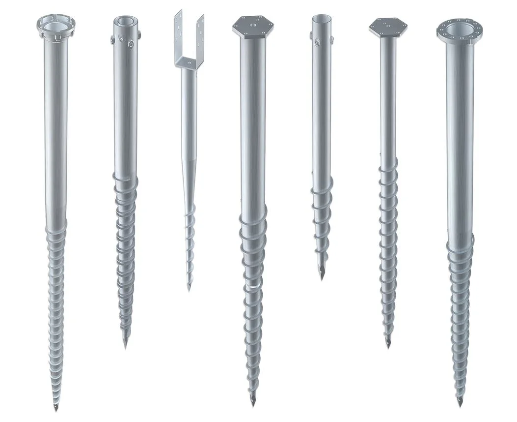 Q235 Adjustable Earth Anchor Concrete Post Anchor Ground Screw for Fence