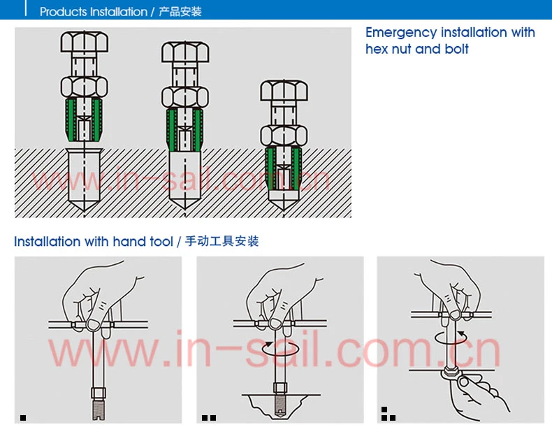 Ensat Self Tapping Implants with Outer- Twill -Lined Insert Nut