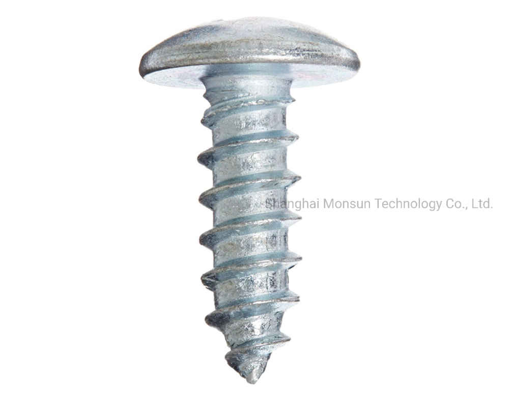 White Zinc Plated Mushroom Truss Head Phillips Drive Corase Thread Type a Self-Tapping Sheet Metal Screw