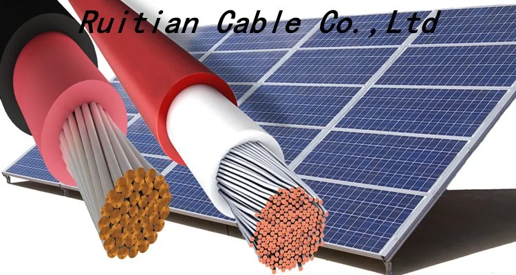 Manufacturer Price TUV Certified PV Red and Black Photovoltaic DC Communication Electric Cable for Solar Electronic Panels