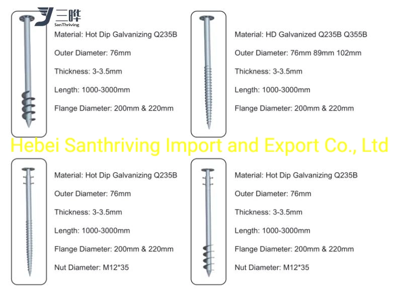 Profession Manufacturer OEM Ground Screw Piple for Solar Power Construction