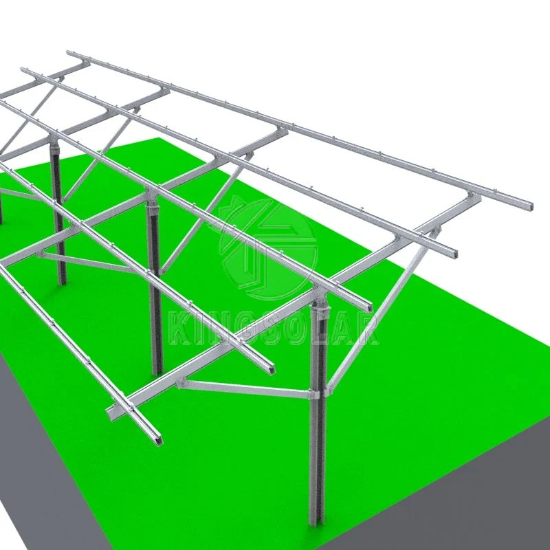 Carbon Steel Column and Aluminum Alloy Guide Rail Photovoltaic Panel Ground Bracket Installation System