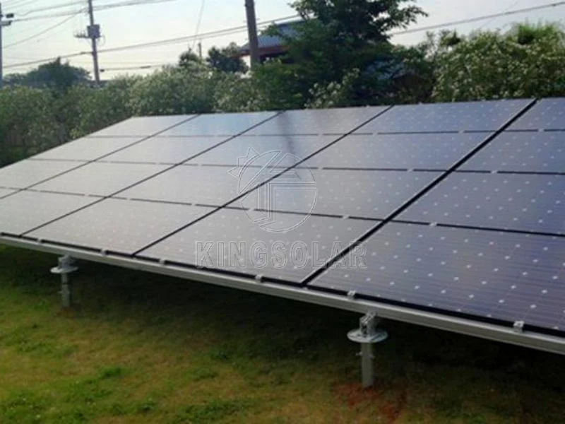 Carbon Steel Column and Aluminum Alloy Guide Rail Photovoltaic Panel Ground Bracket Installation System