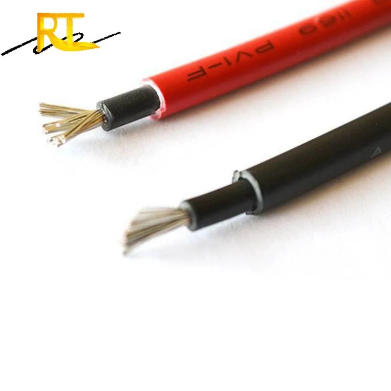 Manufacturer Price TUV Certified PV Red and Black Photovoltaic DC Communication Electric Cable for Solar Electronic Panels