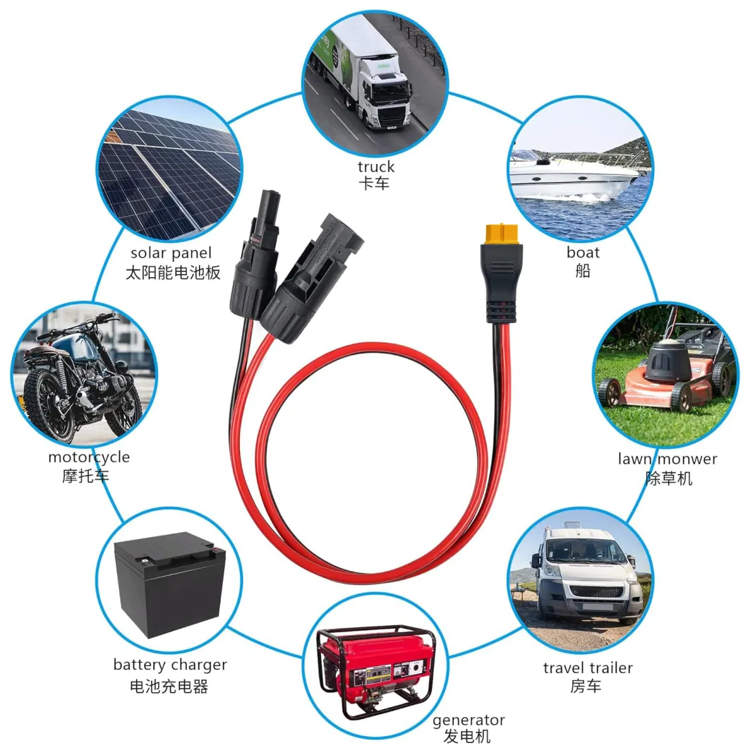 Mc 4 to Xt60 Solar Battery Power Cable for Solar Panel to Power Station