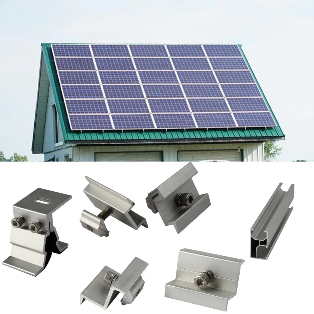 Aluminum Alloy Photovoltaic Panel Medium Pressure Block End Clamp Solar MID Clamps for Solar Panel Mounting