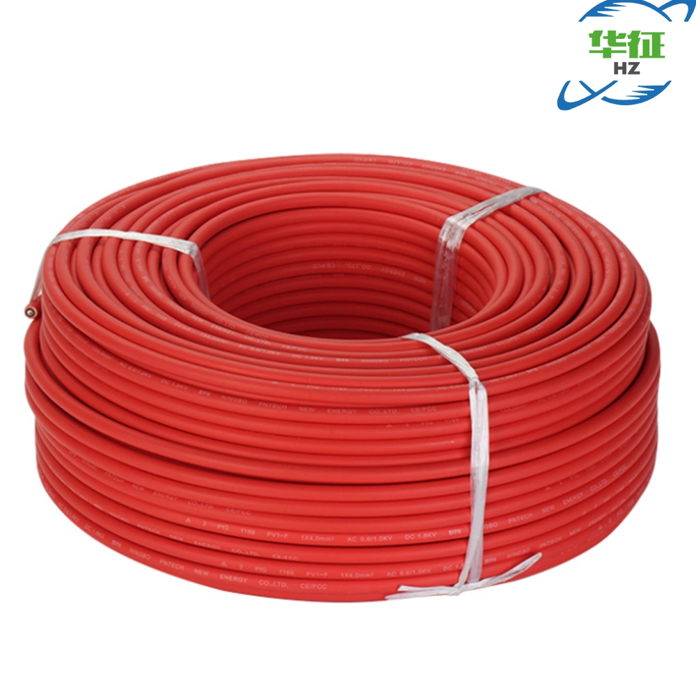 Solar Cable 14/12/10 AWG Double Wire PV Cable Red and Black Insulation Tinned Copper Wire for Photovoltaic Panel Connection