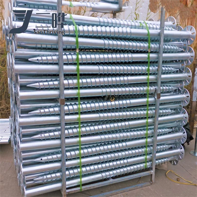 Solar Structure Helical Ground Screw Pile Galvanized for Timber House