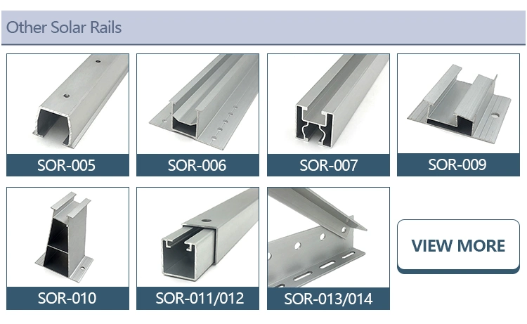 Tile Roof Aluminum Solar Rail Mount for Solar Mounting Structure System