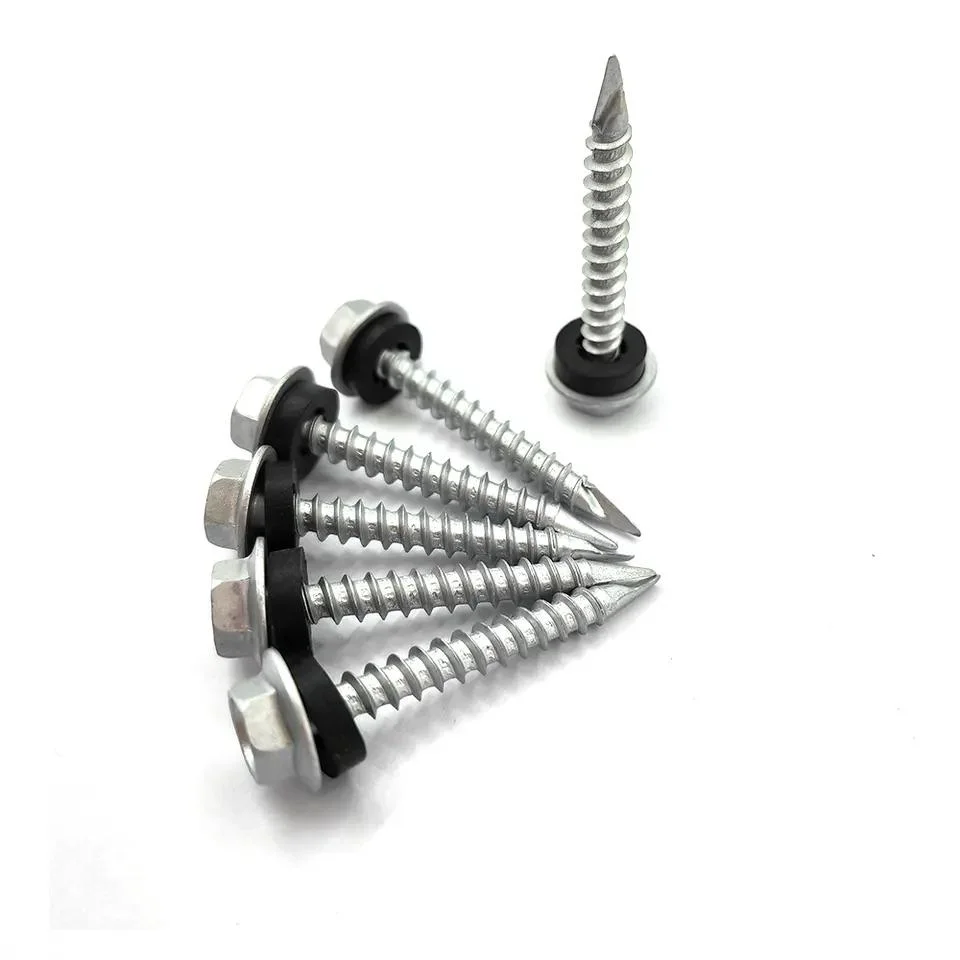 Zinc Steel Cut Spoon Tail Cutting Self Drilling Tek Hex Head Screws