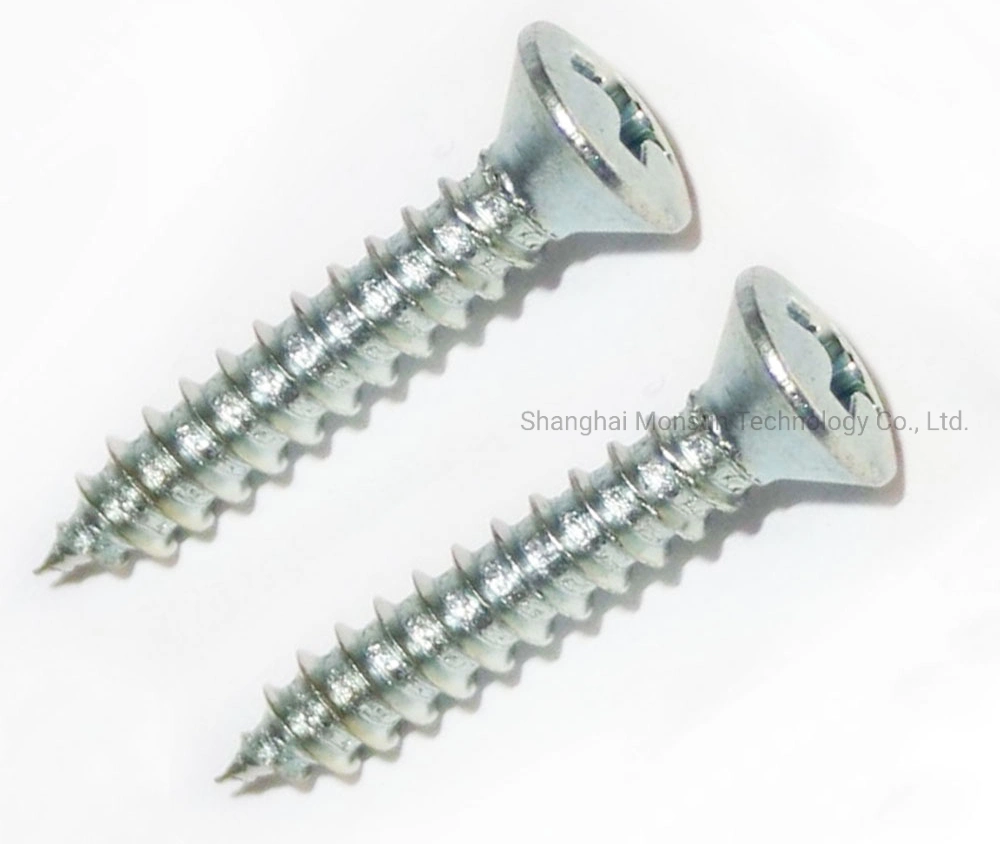 DIN 7983 Phillips Drive Cross Recess Raised Countersunk Oval Head Zinc Plated Self Tapping Screw for Sheet Metal