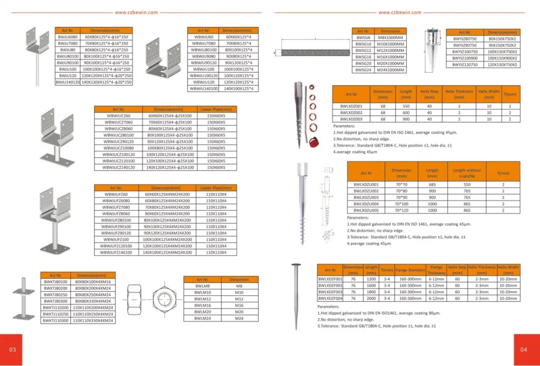 Standard Helical Anchors Ground Screw Poles Spike Spiral Screw