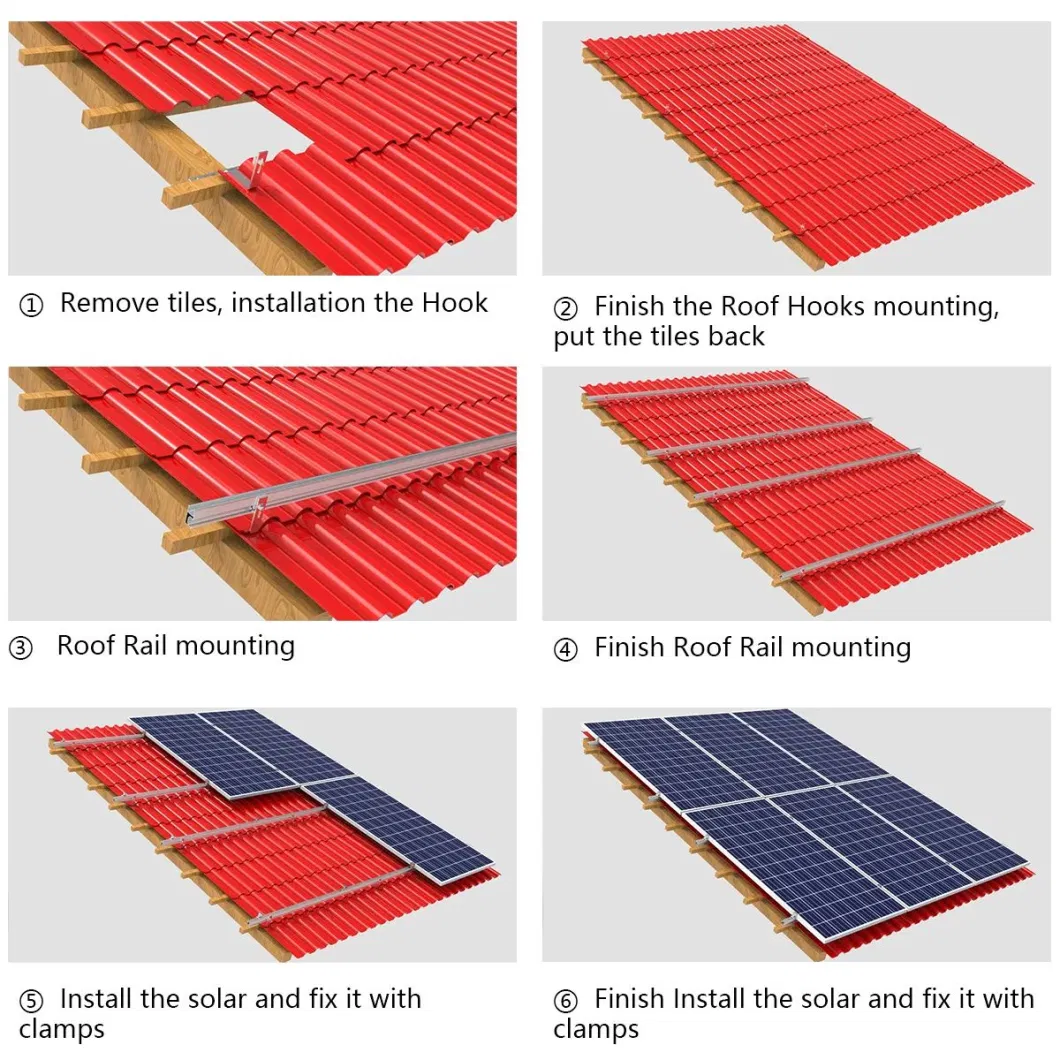 Wholesale Solar Roof Structure Fixing End Clamp Black Aluminum 6005 T5