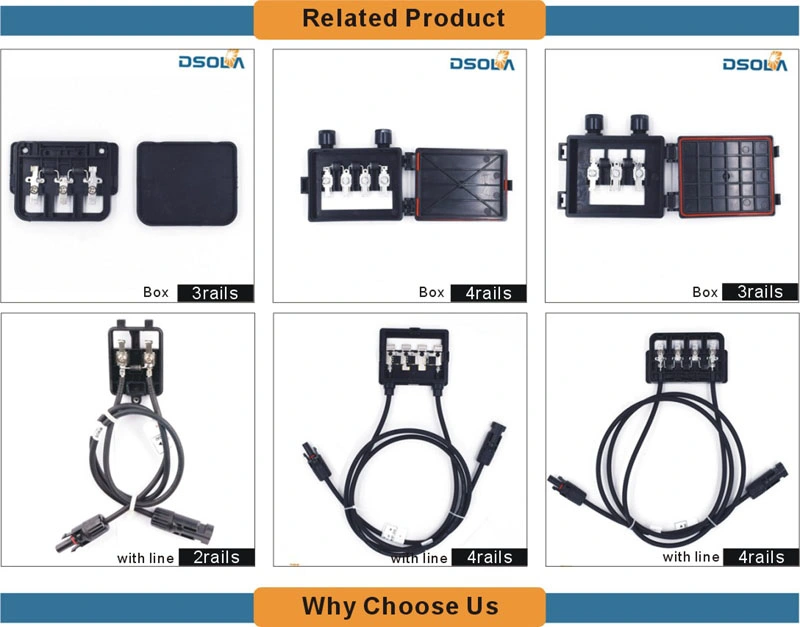 Dsola Factory Customized Wear-Resisting Solar Panel Junction Box IP65