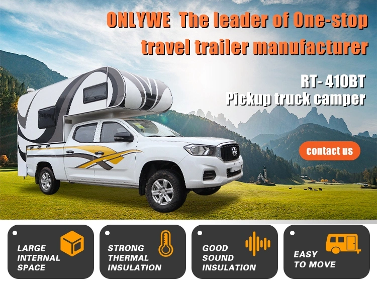 Onlywe 4 Meter Caravan Pickup Trucks Travel Camper Van for Camping