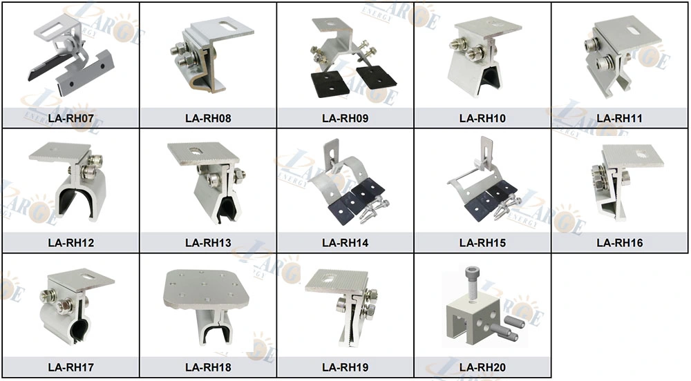 Solar Roof Aluminum PV MID Clamp 30 35 Component Framed Solar Panel Middle End Clamp