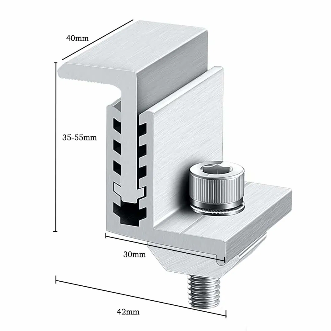 Solar Mounting End Clamp Gasket for Rooftop Solar Panel Mounting System