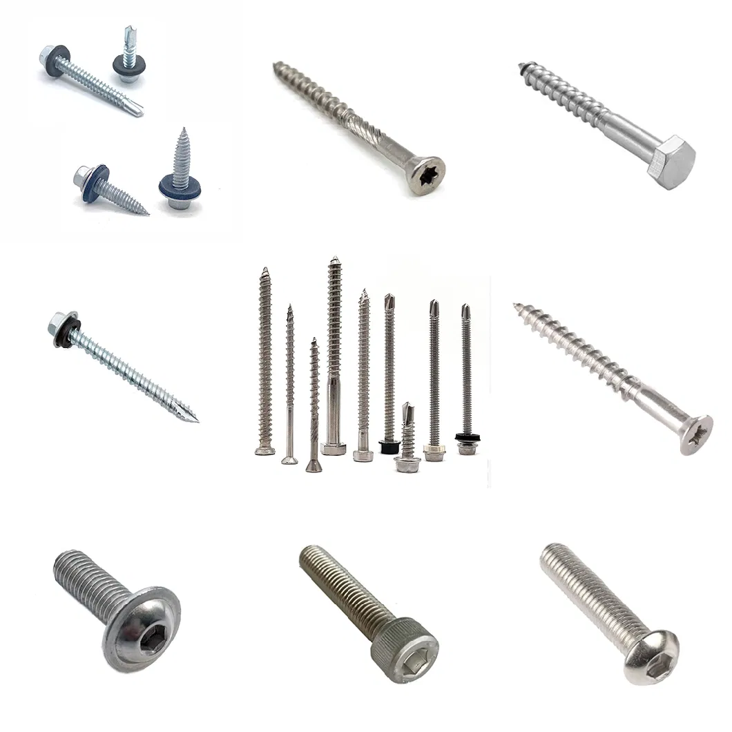 High Quality Stainless Steel DIN571 Hex Head Self Tapping Wood Screw