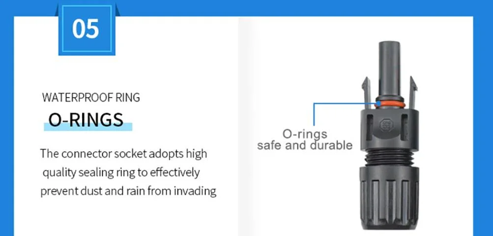 TUV 1000V 1500V Mc4 Male and Female Connector Solar System Connector for Solar Energy Systems