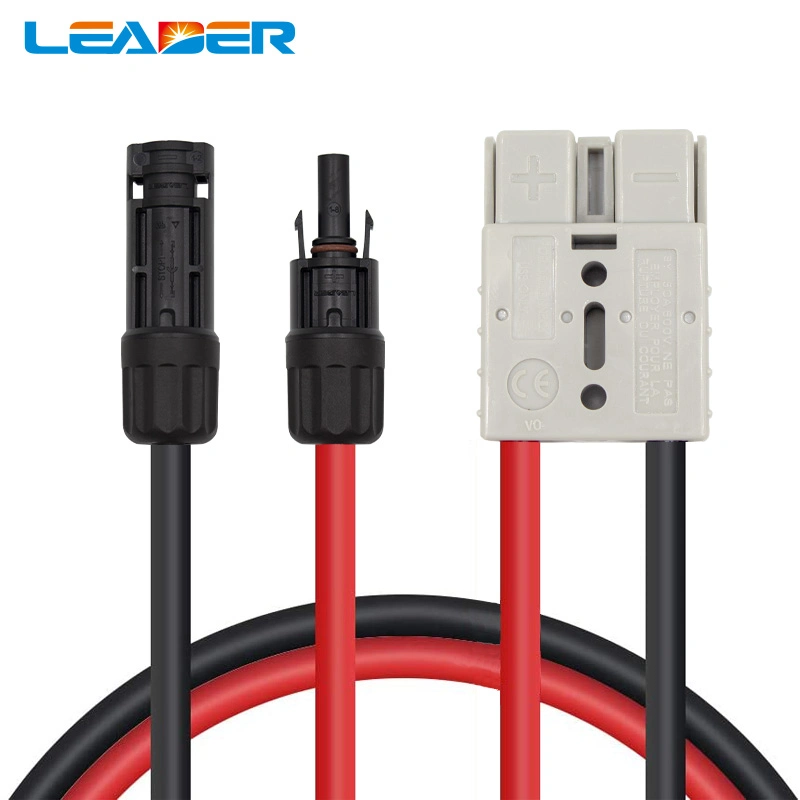 50A Anderson Connector Extension Cable Smh/DC Terminal 2-Pin Connector 350A AC/DC Adapters Cables for Inverter