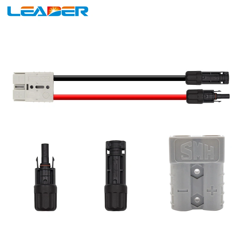 50A Anderson Connector Extension Cable Smh/DC Terminal 2-Pin Connector 350A AC/DC Adapters Cables for Inverter