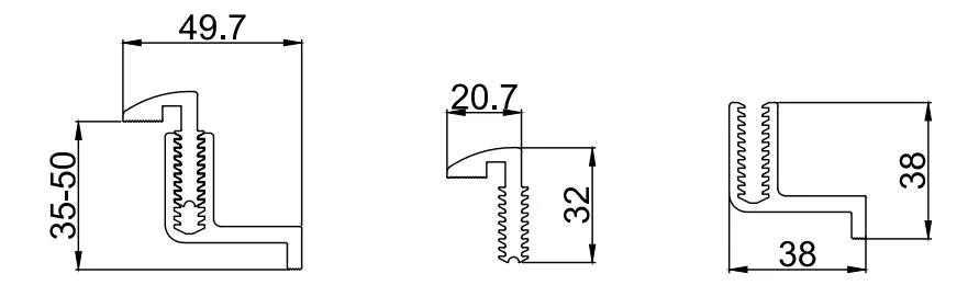 Aluminum Solar Panel Clip Bracket Roof Mounting System PV Photovoltaic Middle Inter End Side Clamp