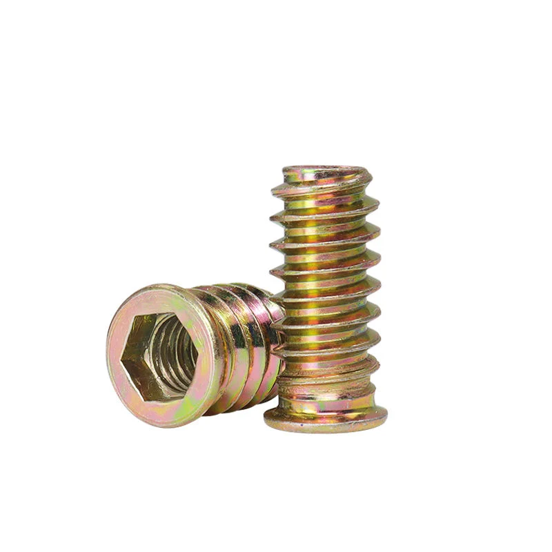 Brass Flange Slotted Self-Tapping Threaded Insert Nut