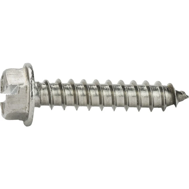 Stainless Steel Slotted Hex Washer Head Sheet Metal Self Tapping Screws