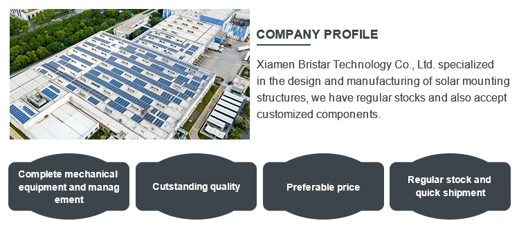 Plastic Solar Panel Mounting System PV Support Ballasted for Flat Roof System