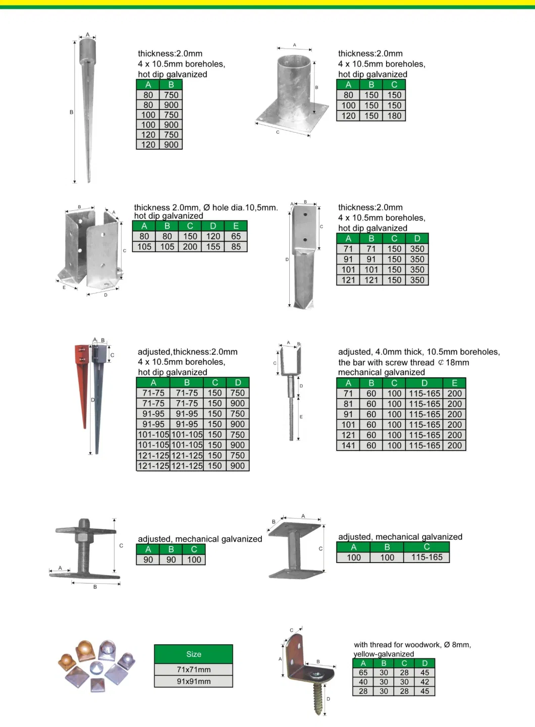 Hot DIP Galvanized Metal Ground Pole Anchor for Garden