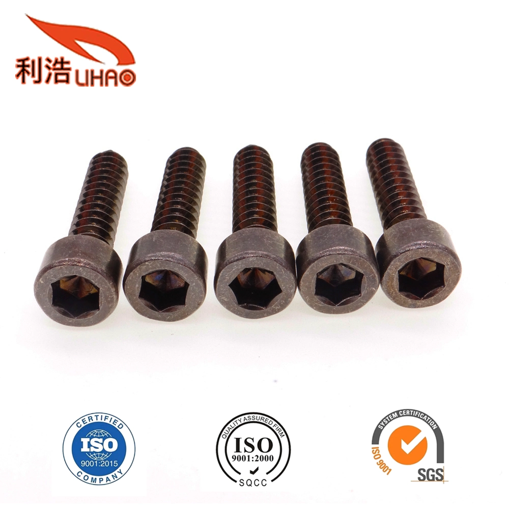 St6*30 Black Nickel-Plated Carbon Steel Hexagon Socket Fillister/Cup Head Self-Tapping/Wood Screw