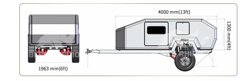 Small Travel Trailer Caravans RV Van Mini Camping off-Road for Sale