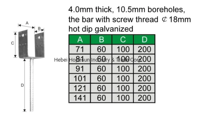 Post U Shape Anchor No Dig Post U Shape Ground Screw Anchor