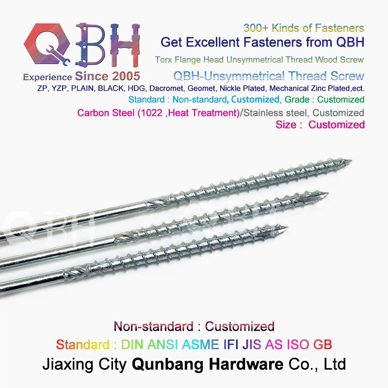 Qbh Customized Torx Flange Round Head Unsymmetrical Thread Knurled Body Furniture Decking Deck Chipboard Cabinet Self-Tapping Wood Timber Screw Bolt