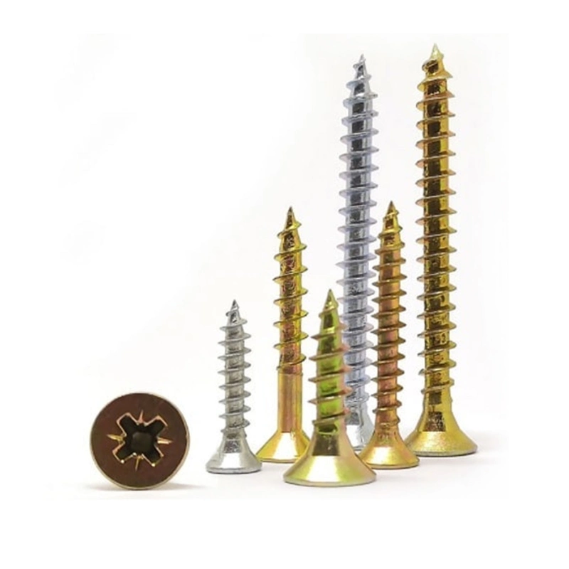 Yellow Zinc Plated Self Tapping Wood Screw Chipboard Screw