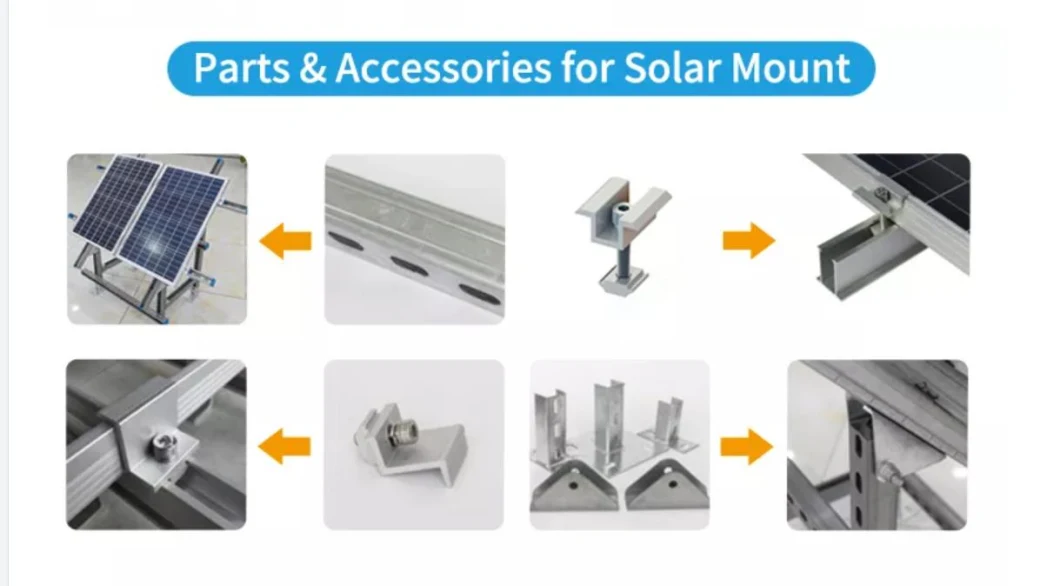 Solar Photovoltaic Floor Support, Ground Support, Double Column