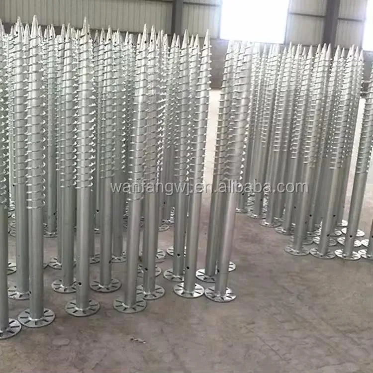 Galvanized Solar Mounting Component Ground Screw Anchor Pile for Construction Foundation