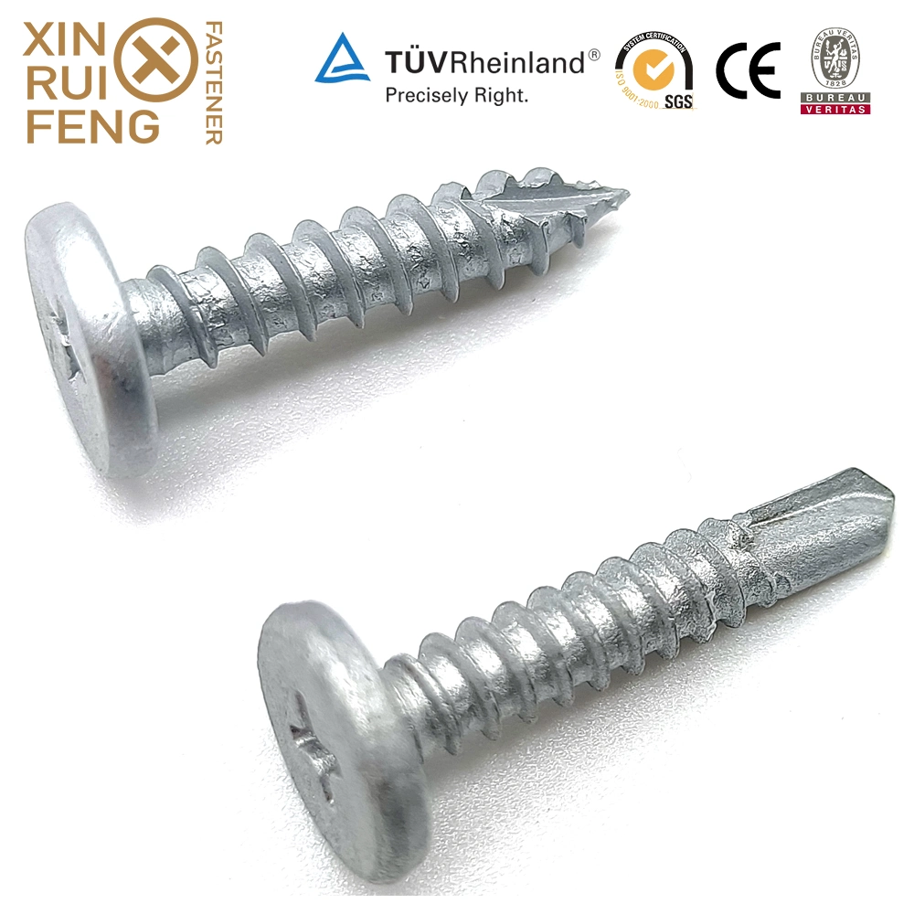 Xinruifeng Fastener Taptite Thread Needle Point Class 3 M6-25 X 15 As3566 Phillips No. 3 Drive Serrated Flat Head Framing Screws Sheet Metal Self-Tapping Screws