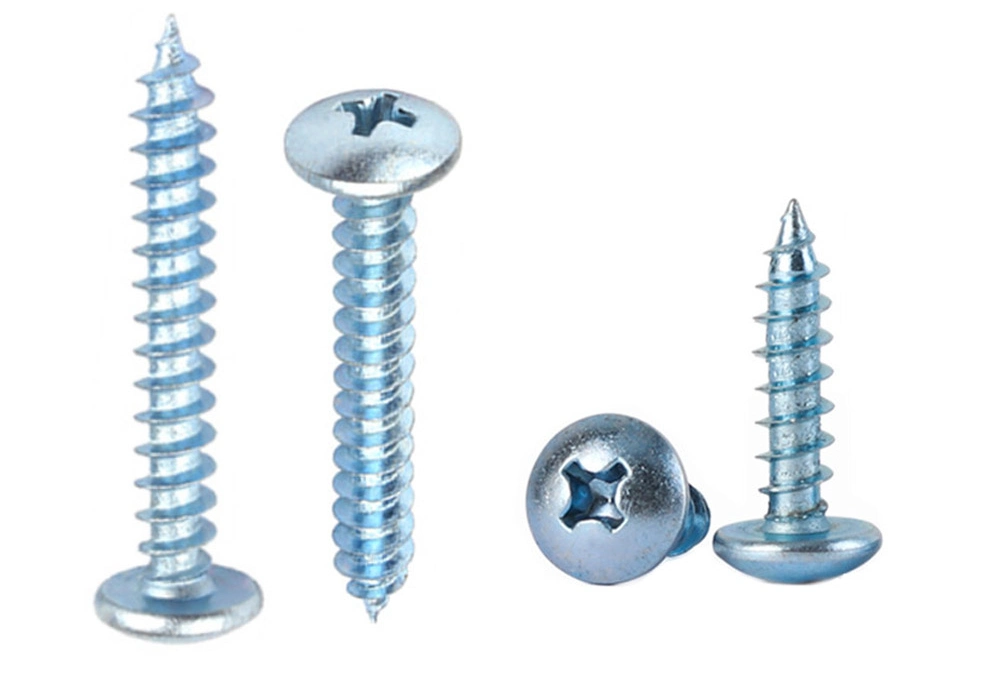 M3 M4 M5 M6 Truss Head Bright Blue Zinc Plated Hardened Woodworking Screw Self Tapping Furniture Cabinet Screws