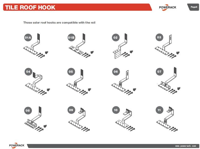 Solar Power System Roof Tile Hooks Home Solutions Solar Mounting