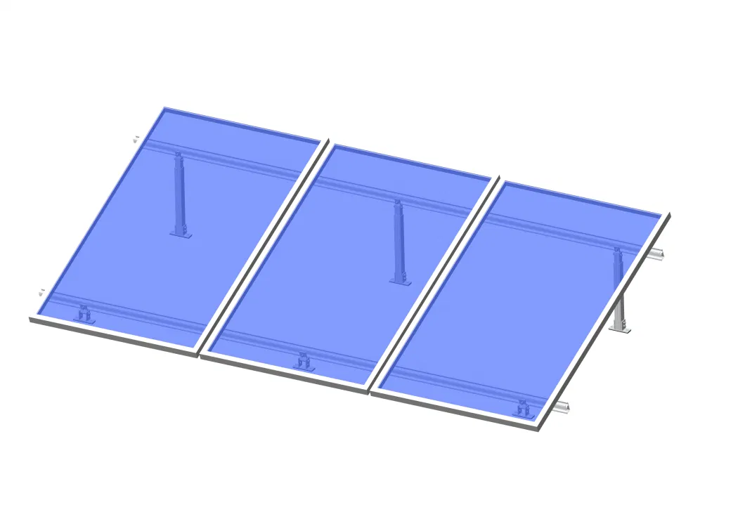 Anodized Aluminum Solar Panel Frame Flat Roof Mounting Kits Bracket Adjustable Leg Mounts