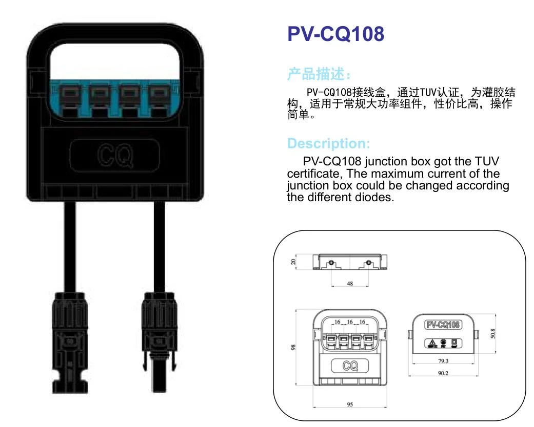 Manufacturers in China Photovoltaic Module Solar Panel Junction Box