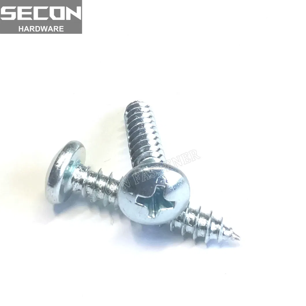 Made in China Best Price DIN7982 GB846 Coil Cross Groove Recess Head Raised Countersunk Head Self Tapping Screws