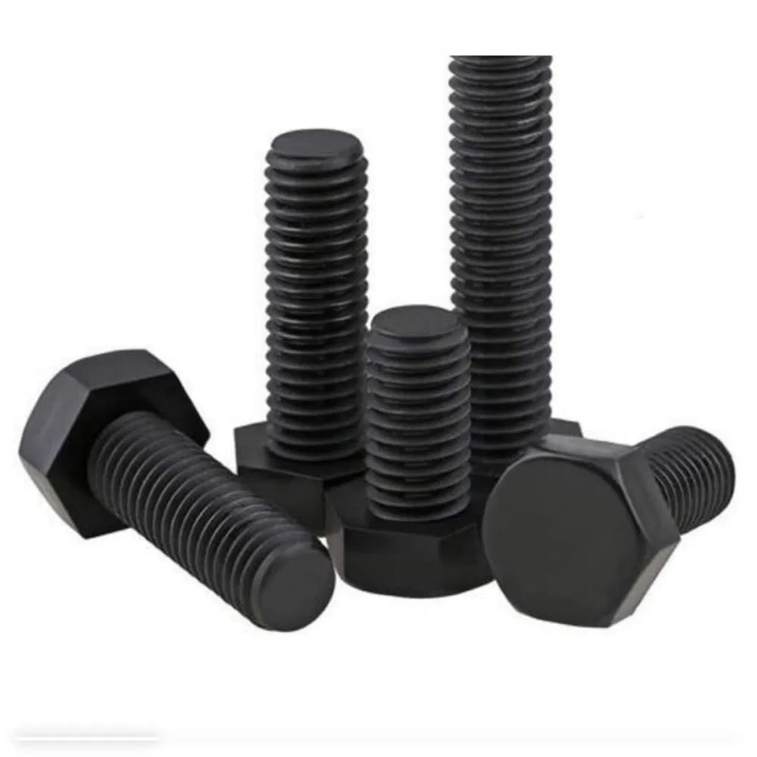 Directly Factory High Quality DIN933 Grade 4.8 8.8 10.9 12.9 Carbon Steel Black Galvanized Hex Hexagon Bolt