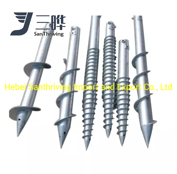 Solar Structure Helical Ground Screw Pile Galvanized for Timber House