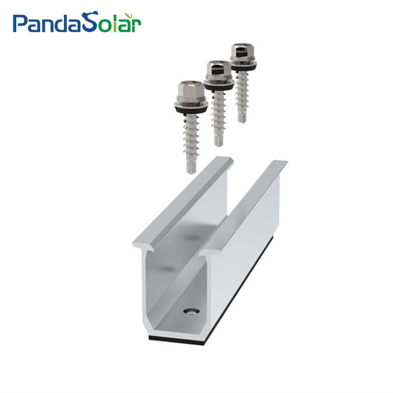 Pandasolar Hot DIP Galvanized Solar Fittings Floor Mounting Bracket Ground Screw