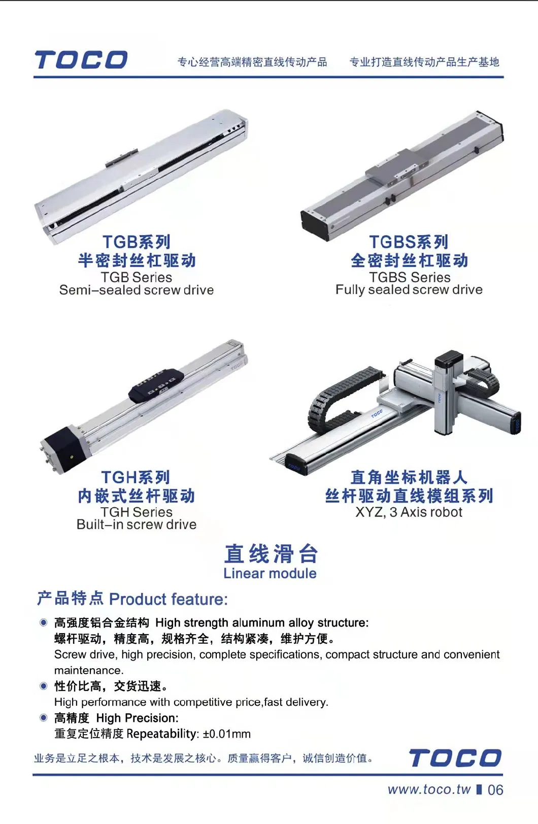 Made in Taiwan Toco HGH25ca2r680z0c Linear Blocks Guide Rail